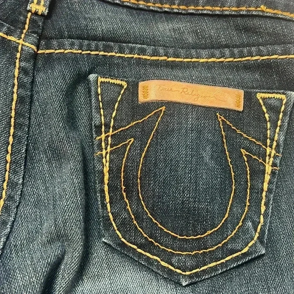 Women’s Tru Religion Dark Wash Straight Leg Jeans size 26 - Picture 5 of 6